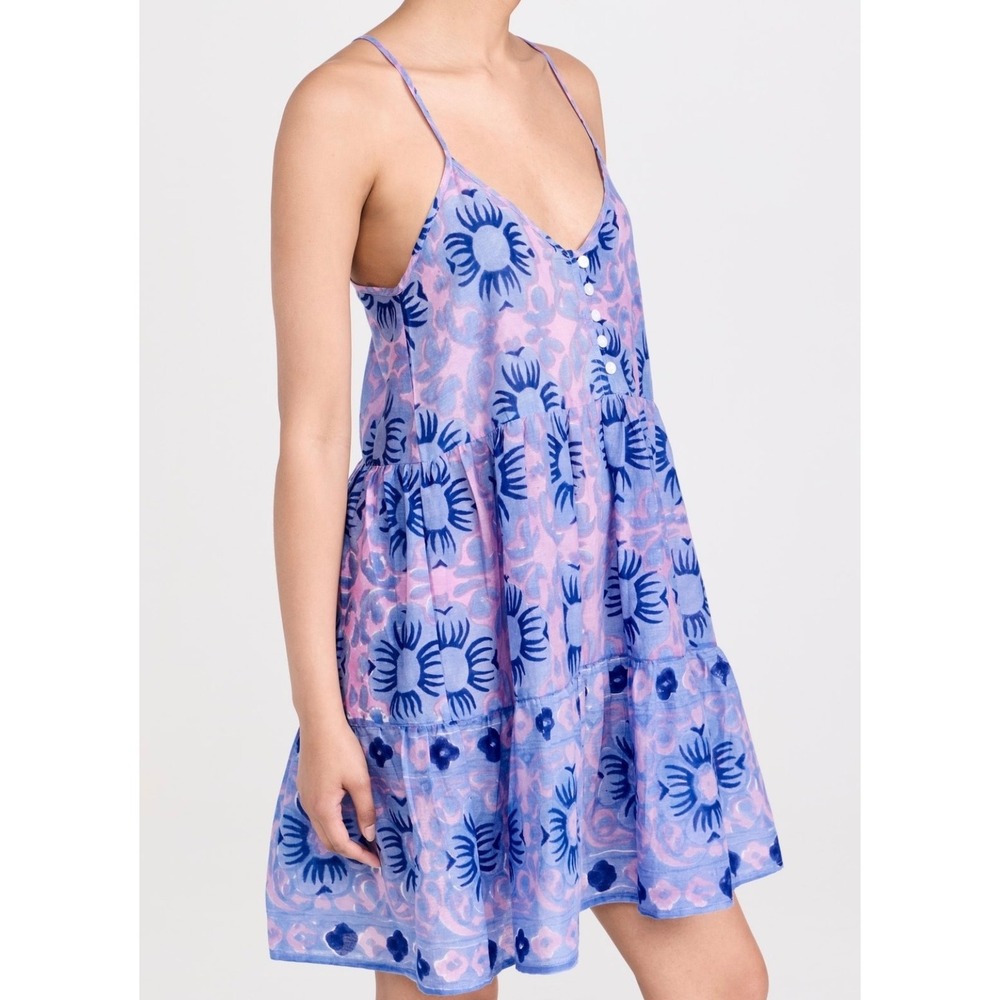 BELL by Alicia‎ Bell Hope Dress Women's Large Mini Cotton Tiered Boho Sundress